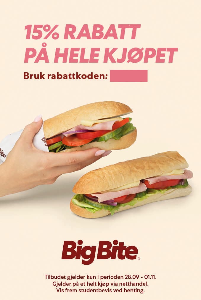 Big bite - 15% på hele kjøpet