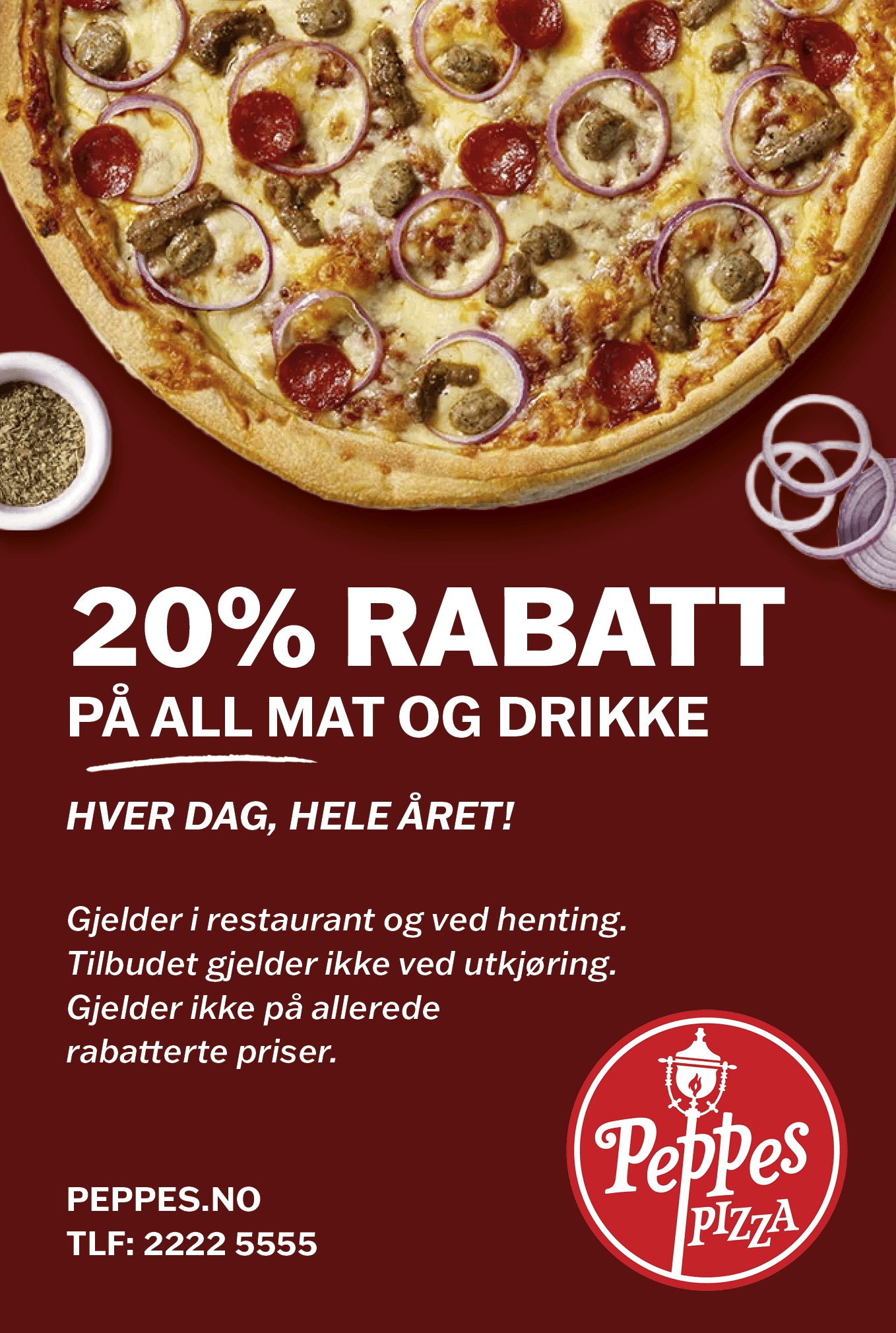 Peppes Pizza Bodø - 20% 26/27