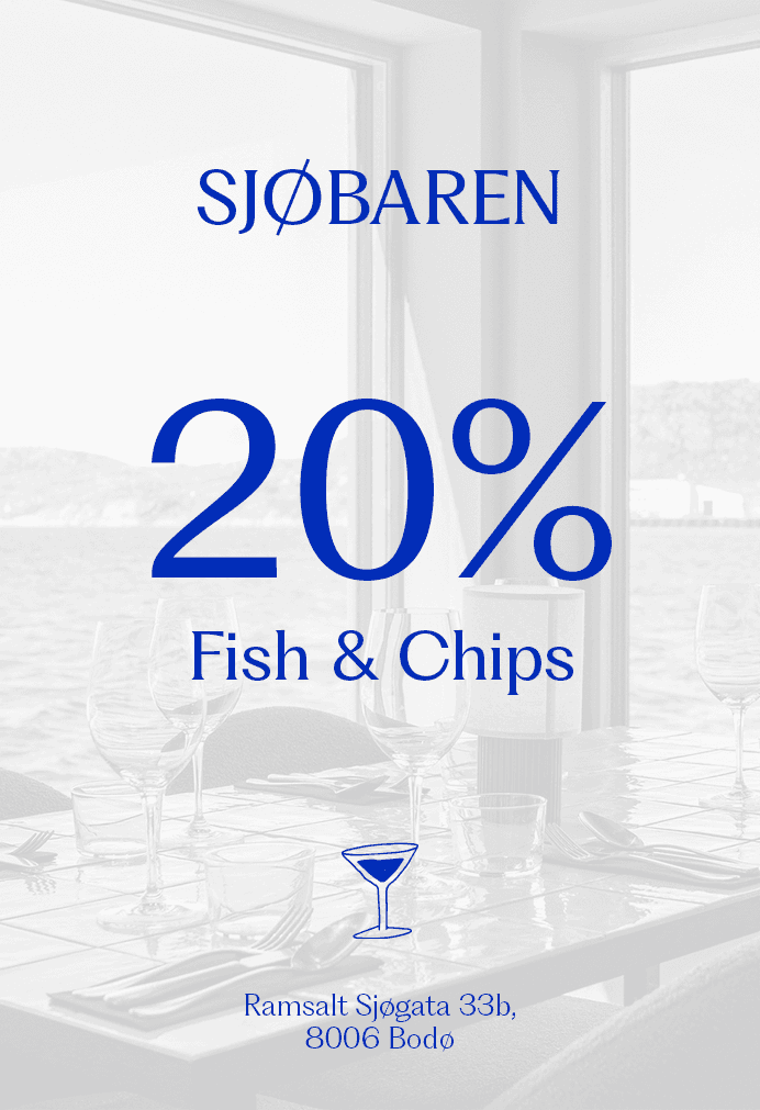 Sjøbaren - 20% fish and chips